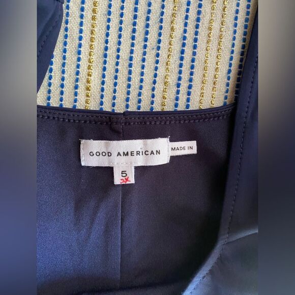 Good American Scuba Modern Tank Maxi Dress Navy Blue Sleeveless Sz 5-2X - Picture 9 of 14